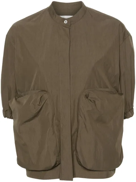 Jil Sander band-collar poplin shirt
