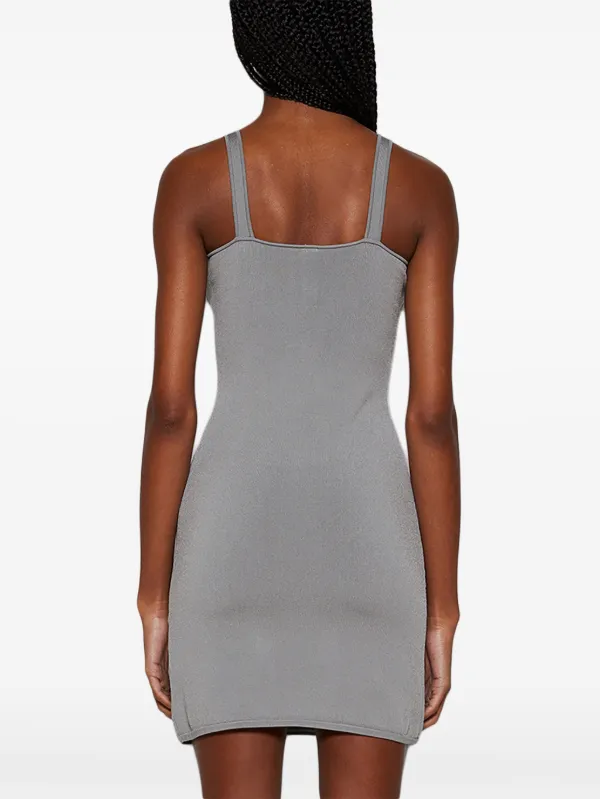 Dion Lee braid-embellished Mini Dress | Grey | FARFETCH RO