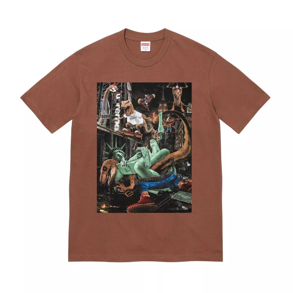 Supreme T-Rex graphic-print T-Shirt | Brown | Image 1