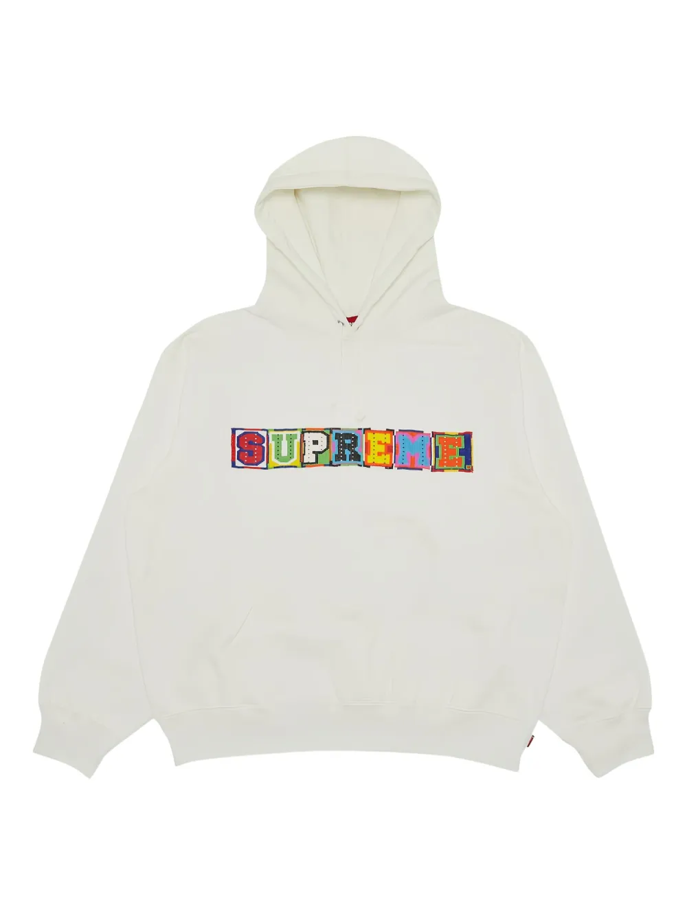 Supreme Beaded Harvard hoodie Wit