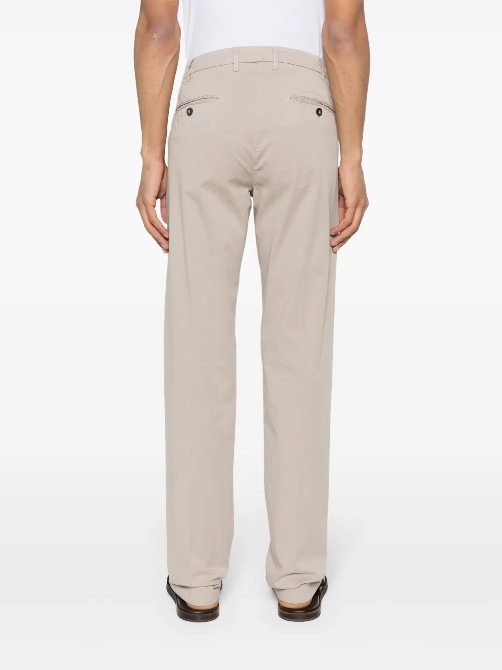 Shop Canali Mid-rise Tailored Trousers In Neutrals