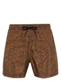 Canali geometric-pattern swim shorts - Brown