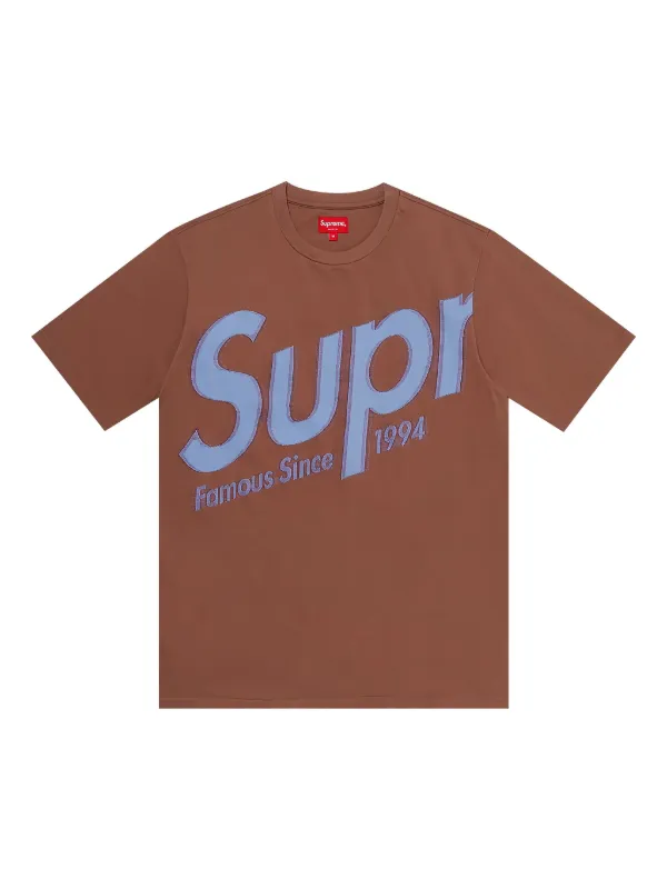 Supreme Logo T-shirt Brown FARFETCH ID