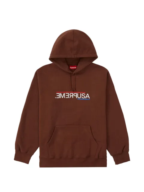 Supreme USA long-sleeve hoodie