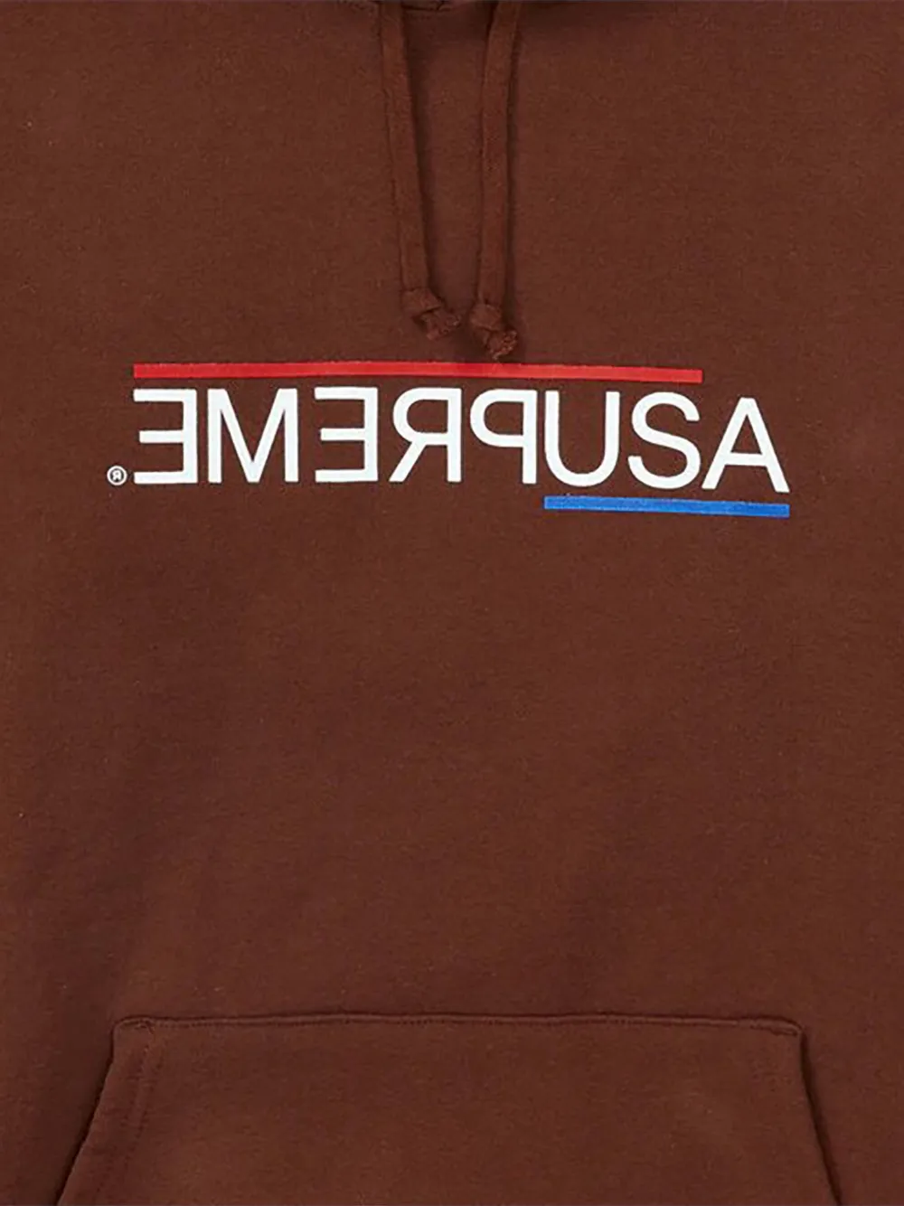 Supreme USA hoodie met lange mouwen Bruin