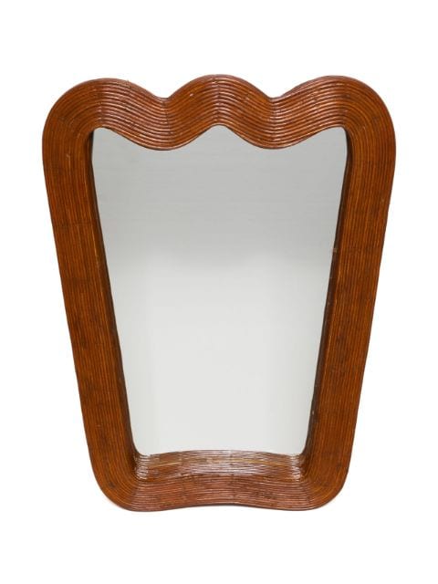 Jonathan Adler Riviera Ripple wood mirror