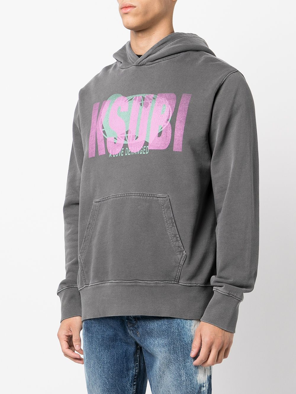 KSUBI DERANGED KASH LOGO-PRINT HOODIE