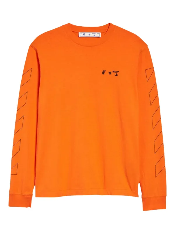 Off-White Arrows Long-Sleeve Skate T-shirt Orange FARFETCH IN