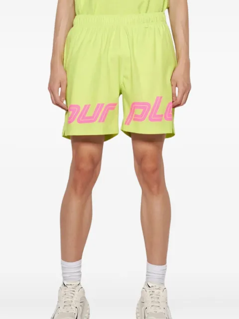 Purple Brand All Round logo-print swim shorts