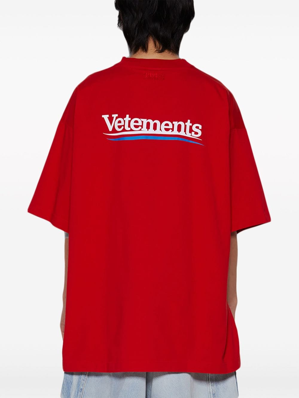 VETEMENTS T-shirt met logoprint Rood