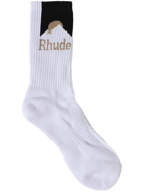 RHUDE جوارب 'مونلايت' بحياكة مضلعة