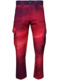 BLUE SKY INN Sunrise gradient cargo trousers - Red