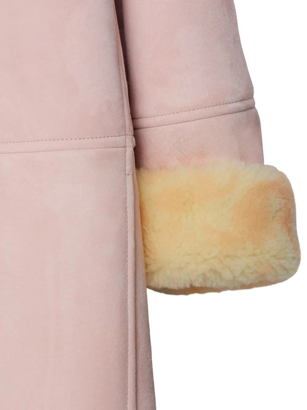 Burberry Lammy suède jas met capuchon Roze