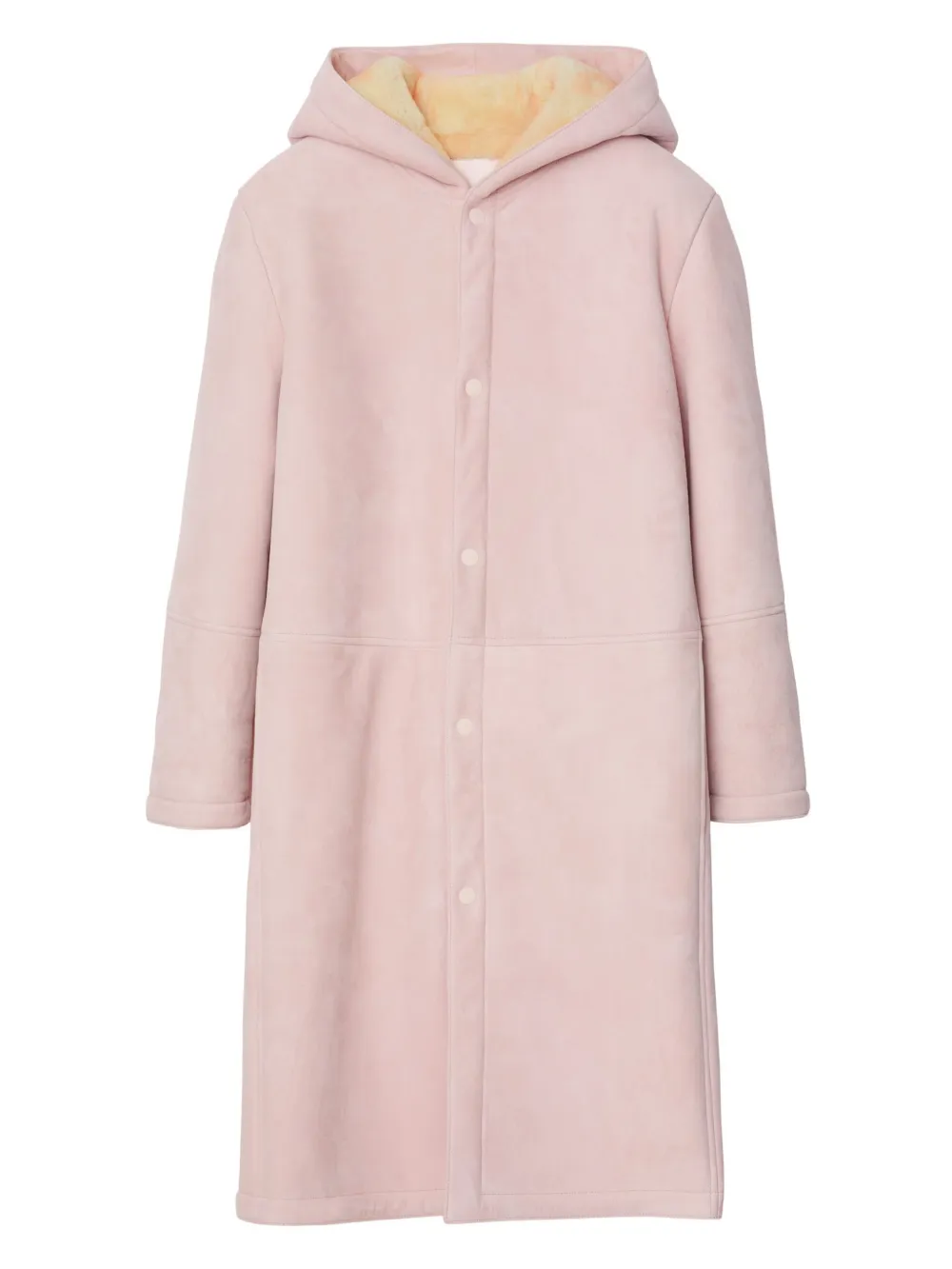 Burberry Lammy suède jas met capuchon Roze