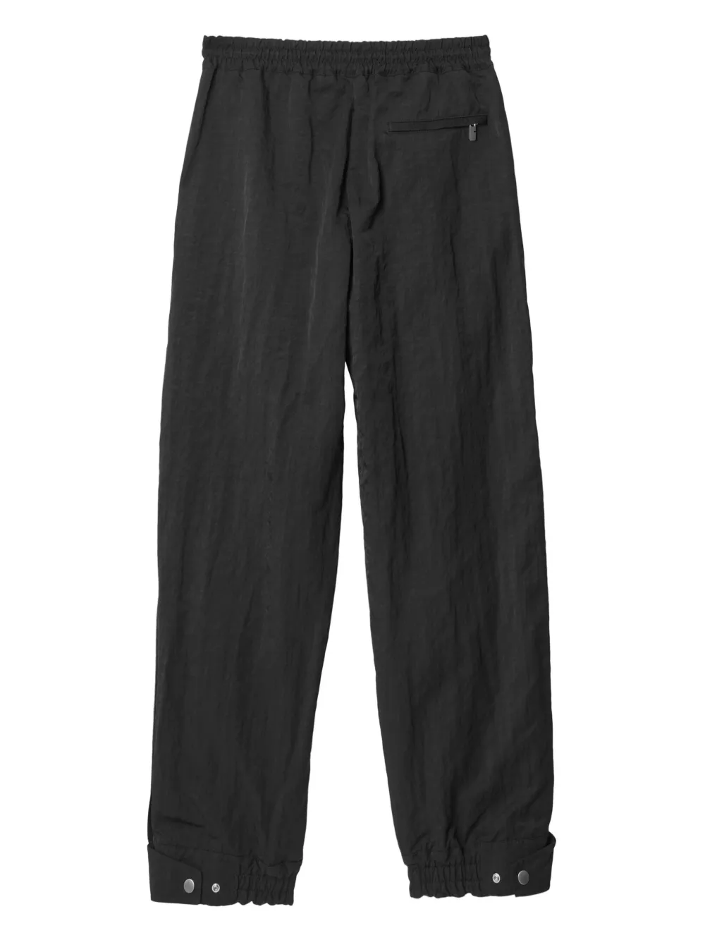 Burberry crinkled-finish straight-leg Trousers | Black