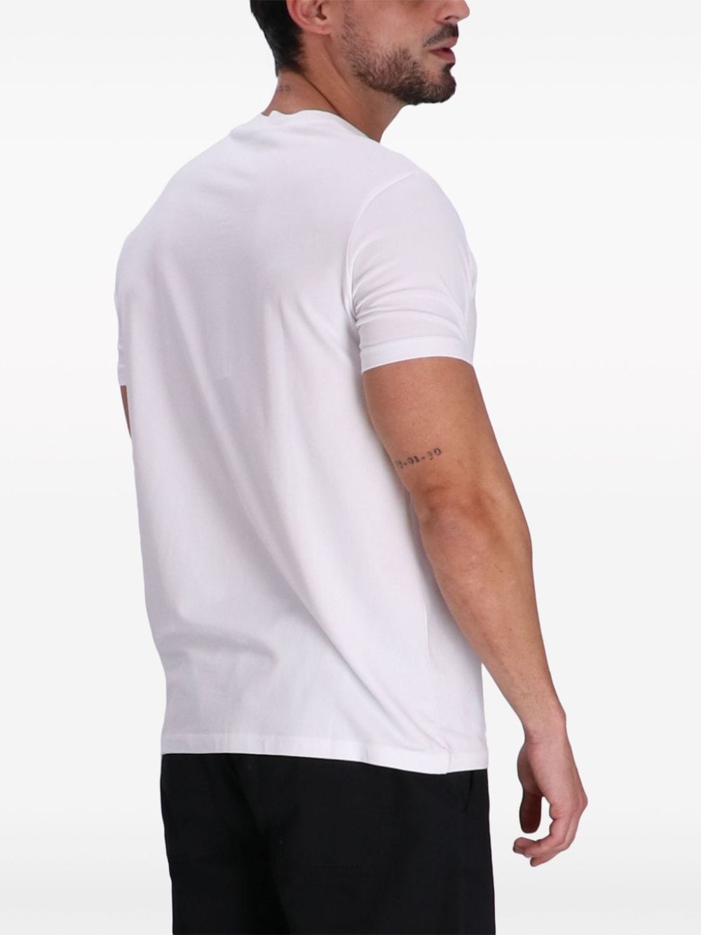 Shop Karl Lagerfeld K/ikonik-print Cotton T-shirt In White