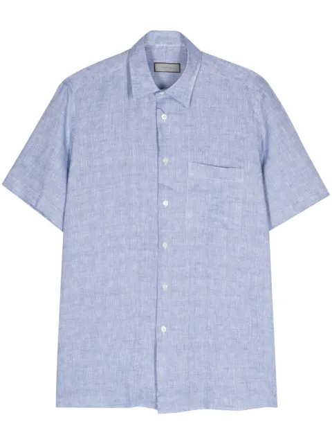 Canali short-sleeve linen shirt