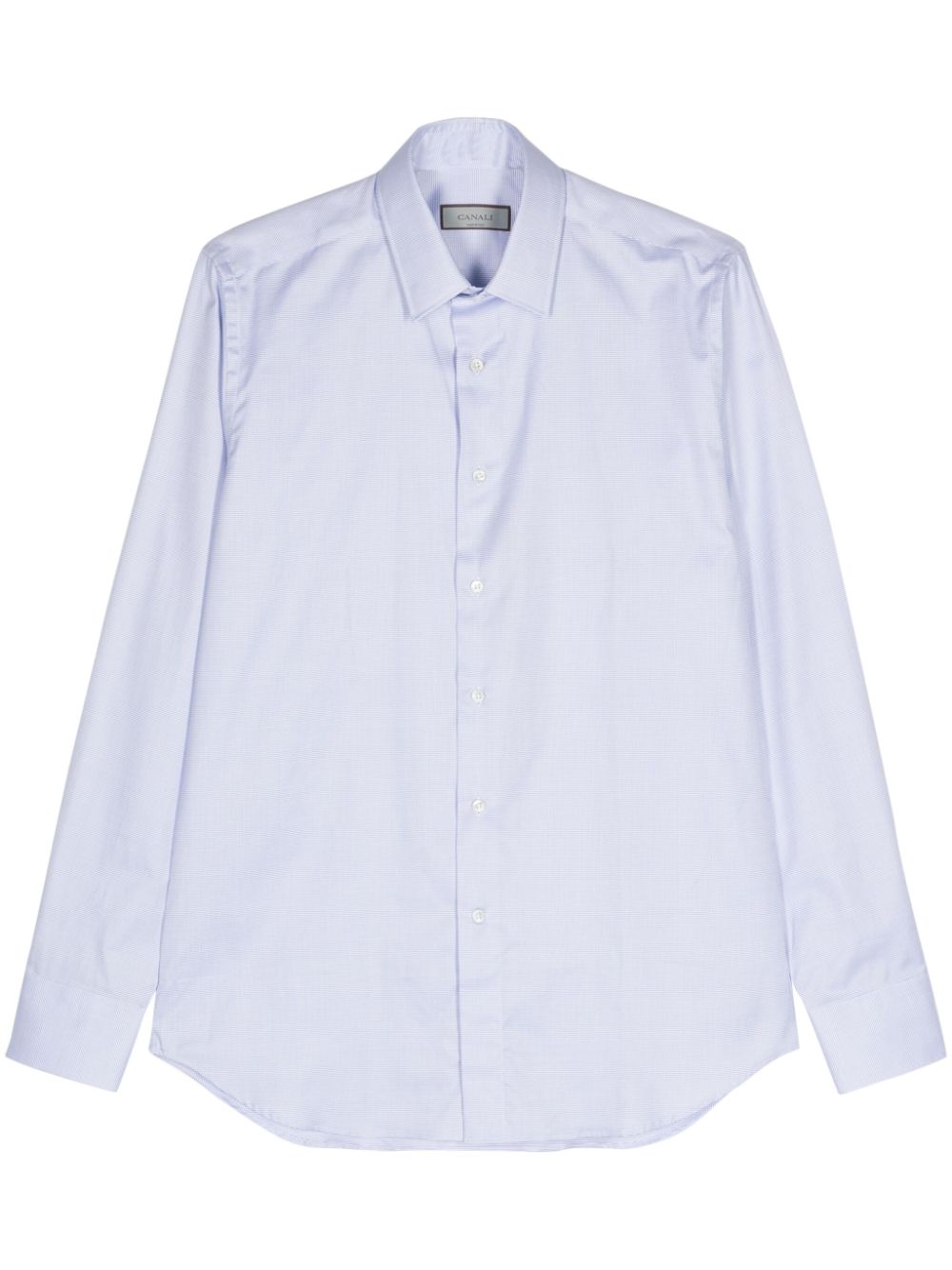 Canali Long-sleeve Cotton Shirt In Blue