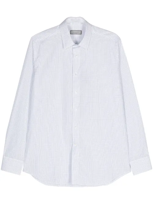 Chemise en coton à carreaux - Canali - Modalova