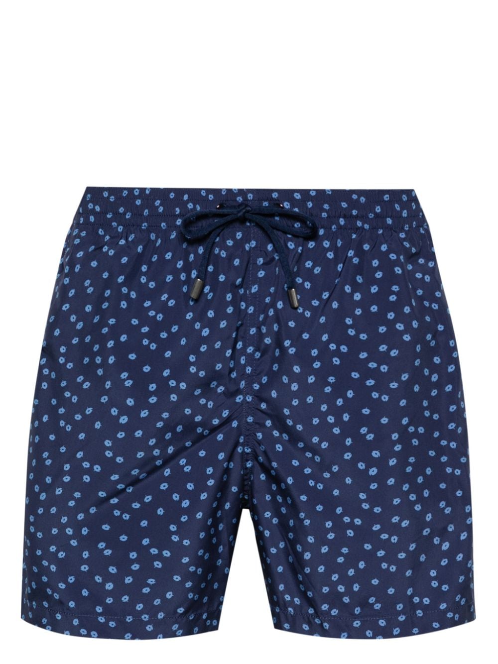 Canali Floral-print Swim Shorts In Blue