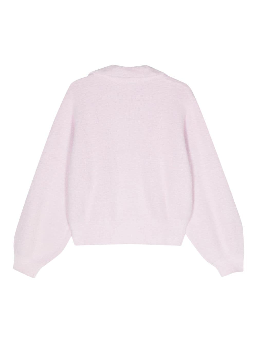 Shop Stine Goya Naia Brushed Ribbed Jumper In Rosa