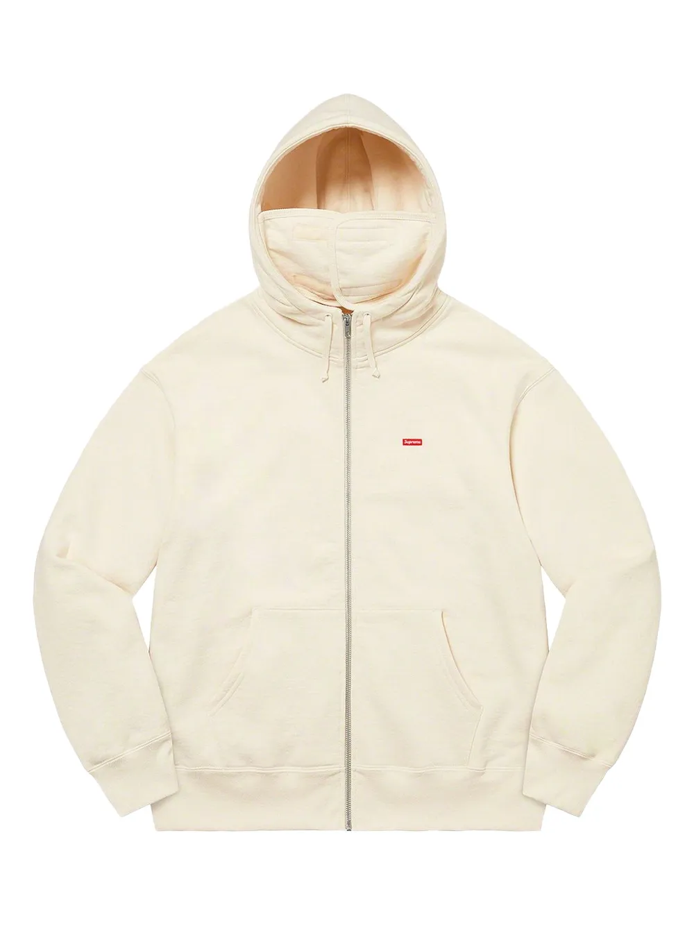 Supreme Small Box Facemask Zip-Up hoodie | Neutrals | Image 1