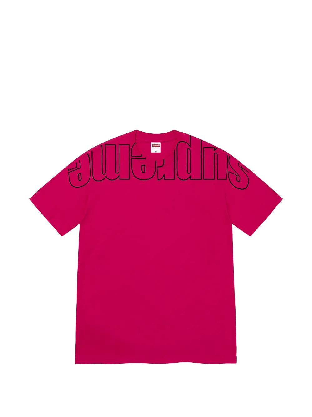 Supreme upside down logo-print T-Shirt Rood