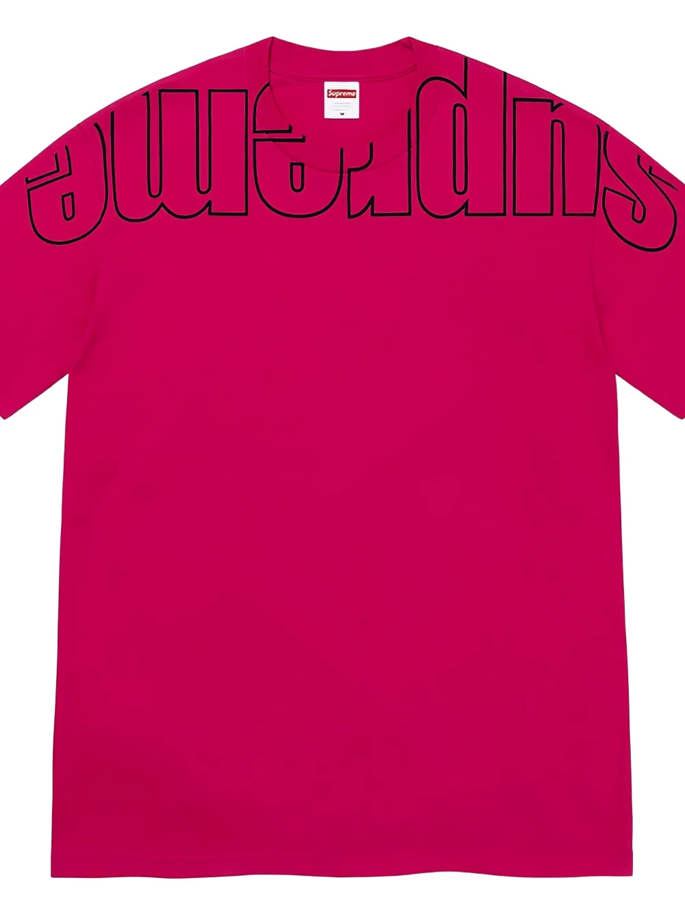 Supreme upside down logo-print T-Shirt Rood