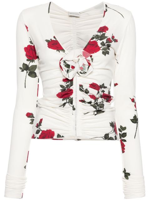 Magda Butrym floral-print ruched top