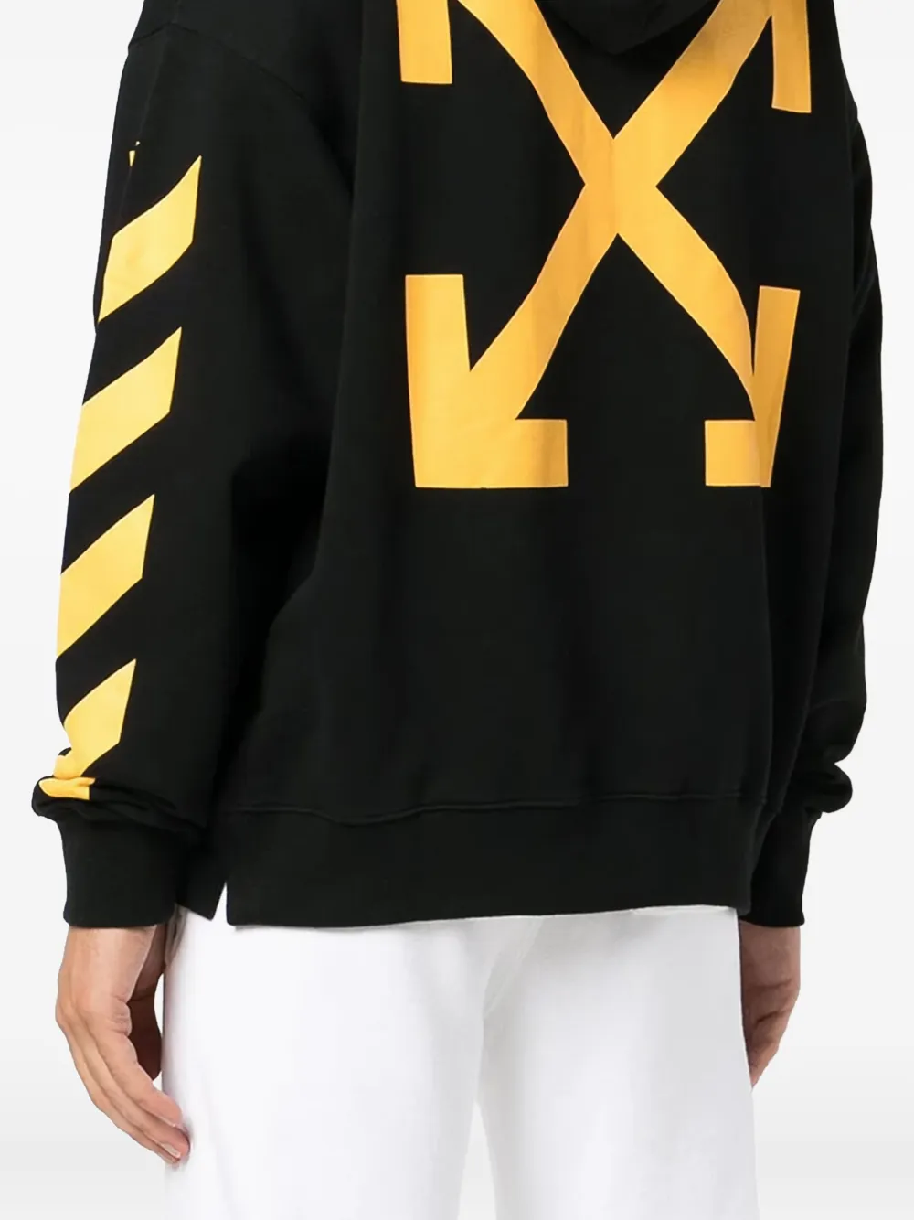 Off-White Diagonal Arrow Caravaggio Narcist Skate hoodie Zwart