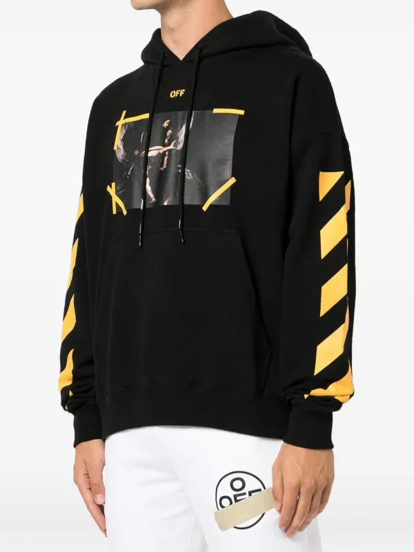 Off-White Diagonal Arrow Caravaggio Narcist Skate Hoodie 
