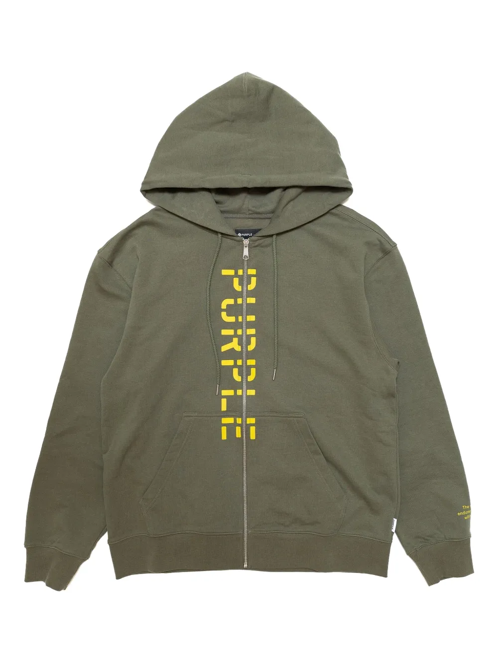 stencil logo zip-up hoodie