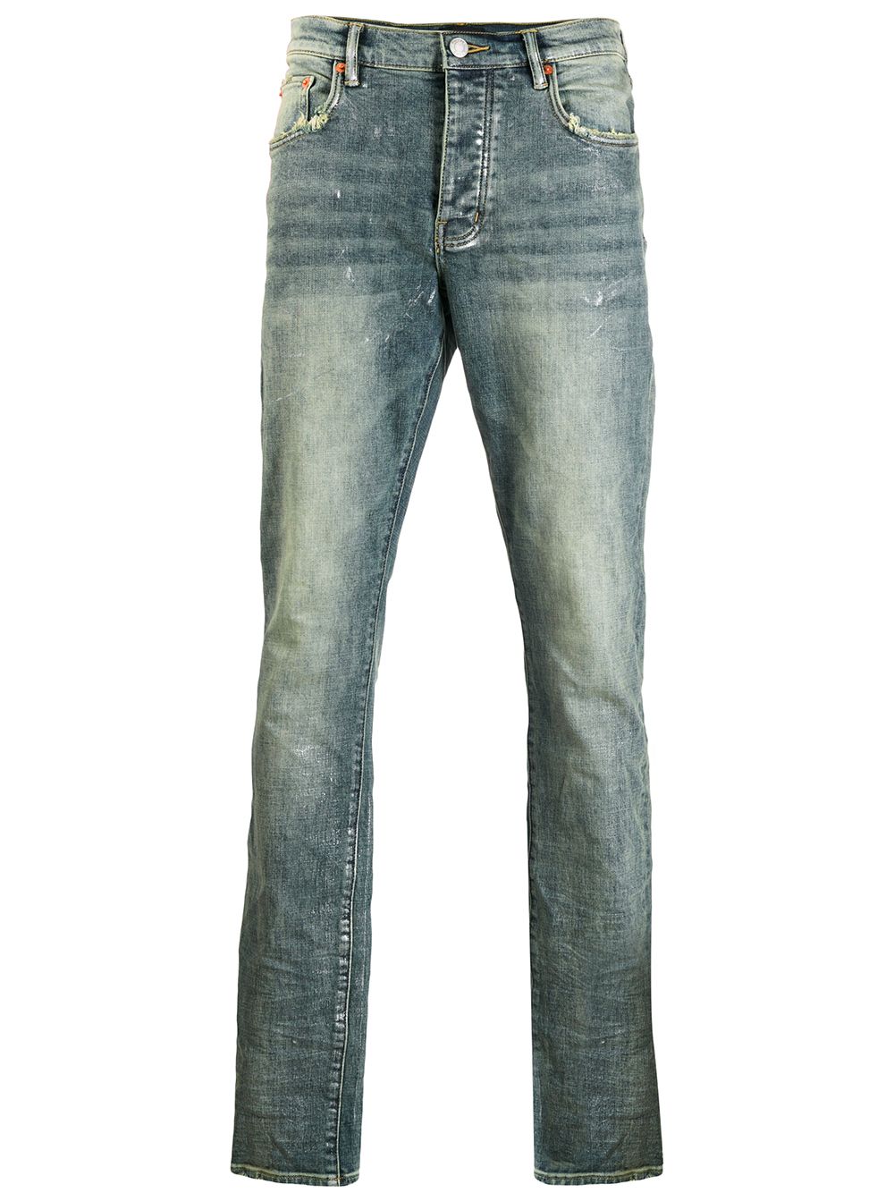 PURPLE BRAND DISTRESSED SLIM FIT JEANS