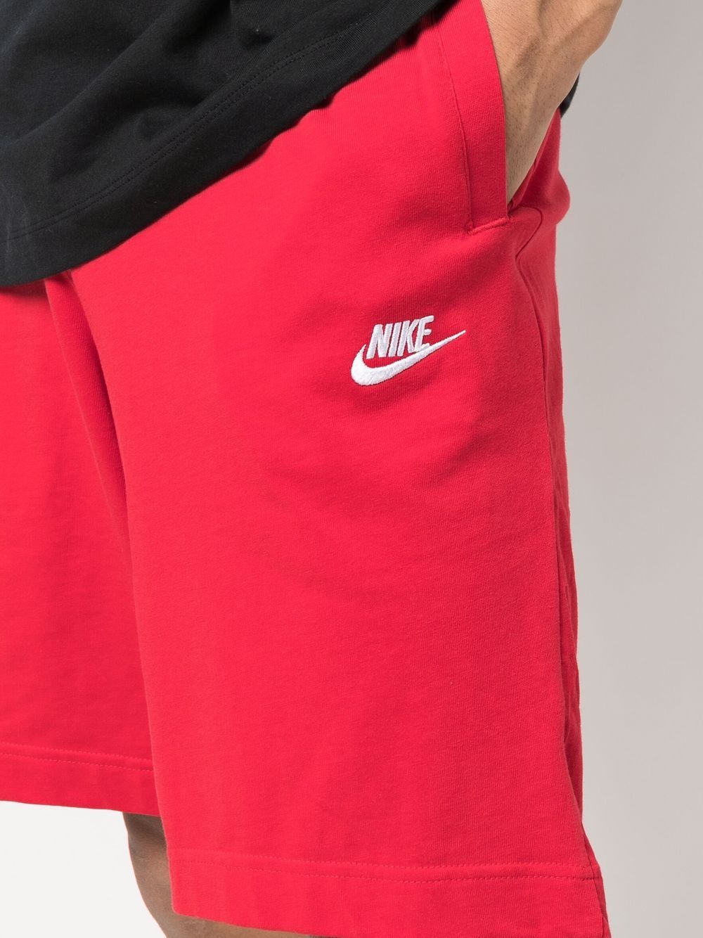 NIKE EMBROIDERED-LOGO SHORTS