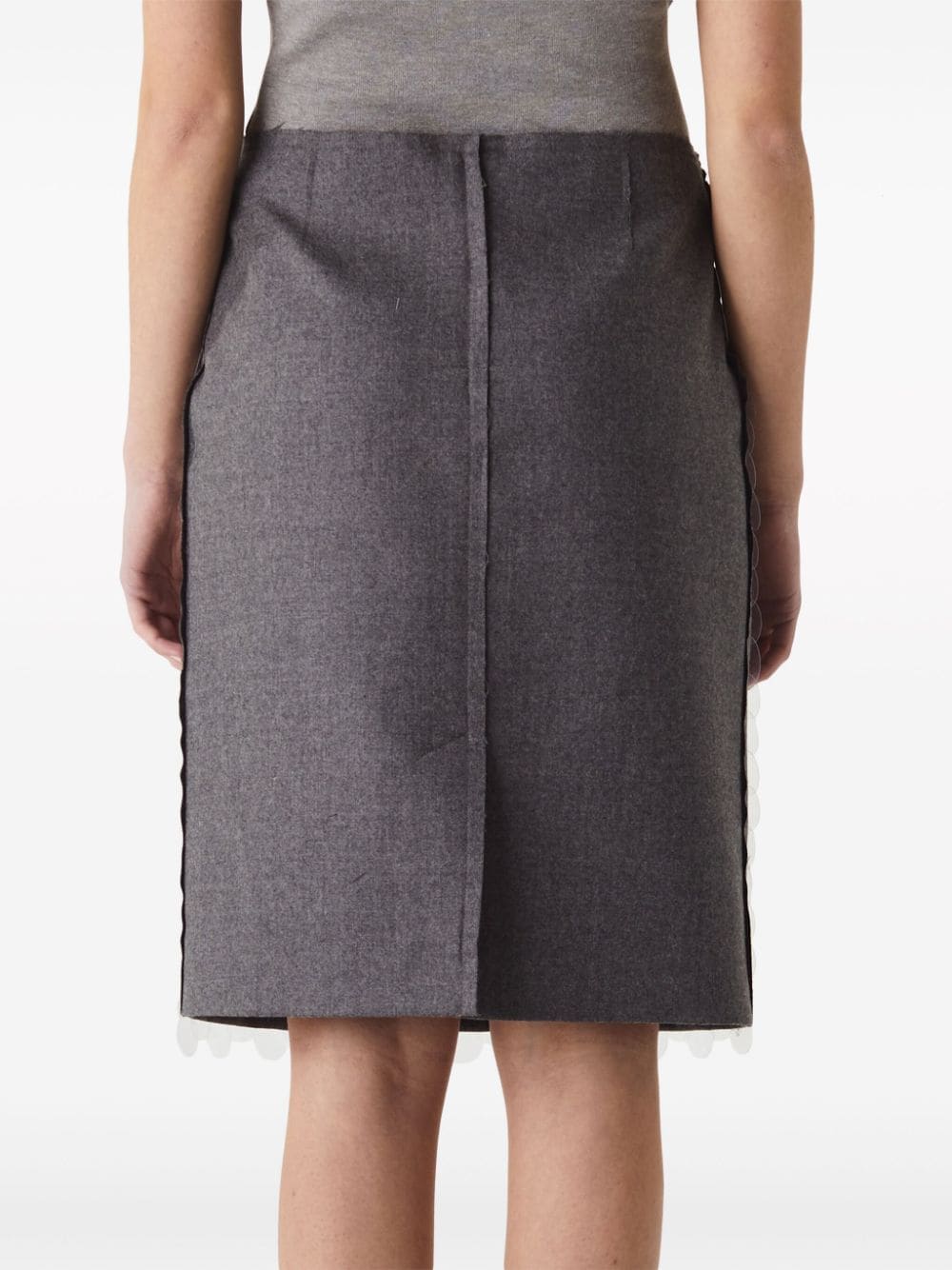 Shop 16arlington Delta Sequinned Midi Skirt In Grey