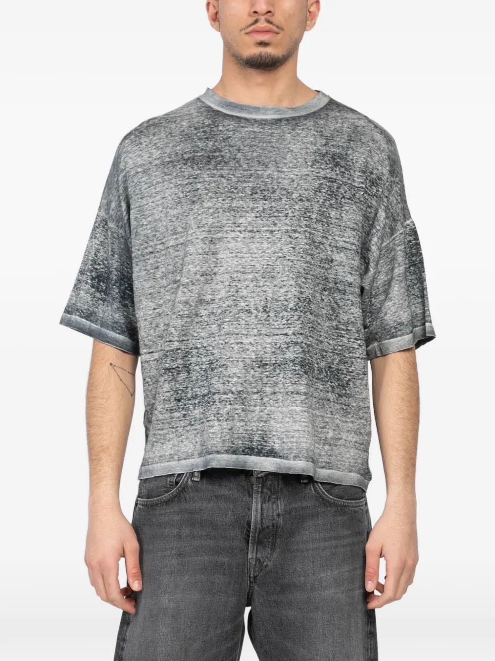 Avant Toi distressed T-shirt - Grigio