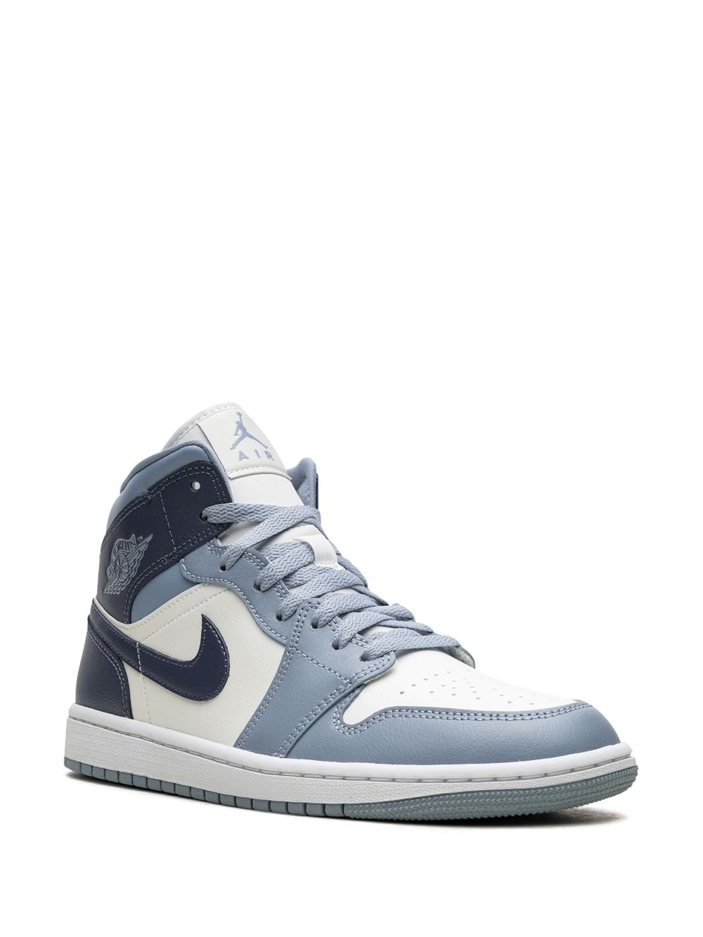 Shop Jordan Air  1 Mid "two-tone Blue" Sneakers