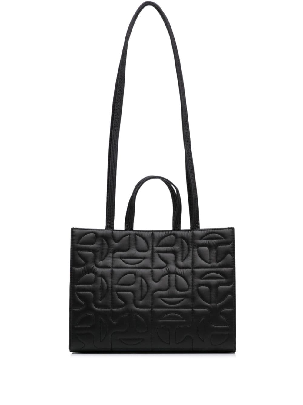 Pre-owned Telfar X Moose Knuckles 2021 Large Quilted Tote Bag In Black