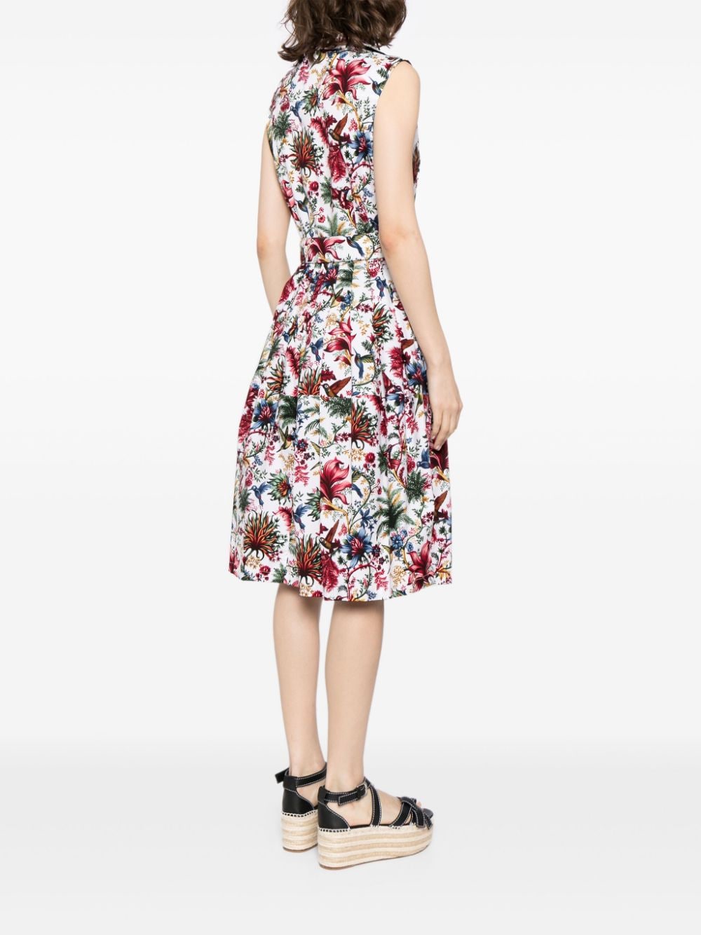 Shop Samantha Sung Claire Floral-print Dress In White