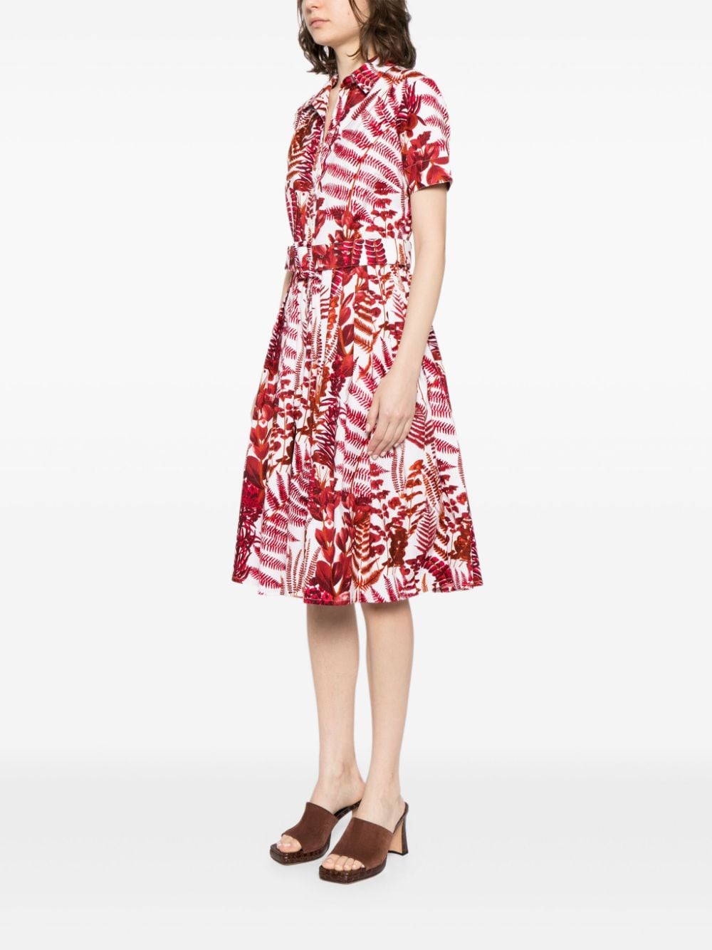 Shop Samantha Sung Audrey Floral-print Dress In Red