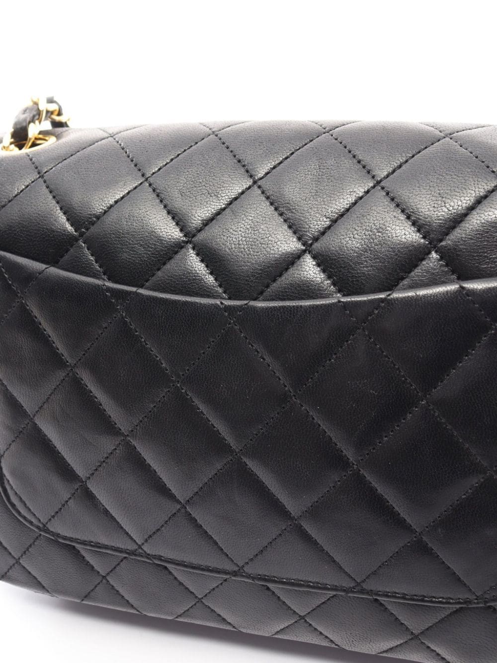 Pre-owned Chanel 1986-1988 Full Flap Shoulder Bag In Black