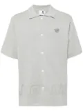 AAPE BY *A BATHING APE® logo-embroidered knitted shirt - Grey