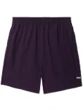 izzue logo-patch elaxed-fit shorts - Purple