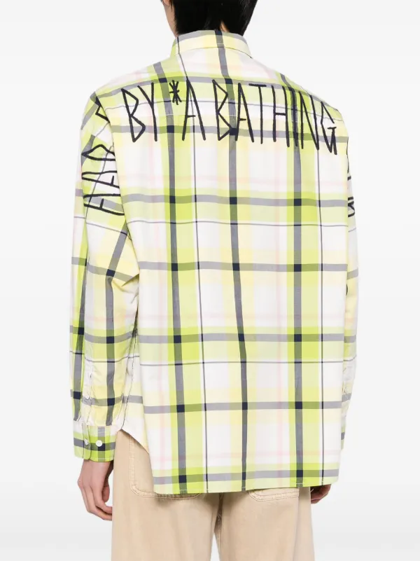 AAPE BY *A BATHING APE® チェック シャツ | グリーン | FARFETCH JP