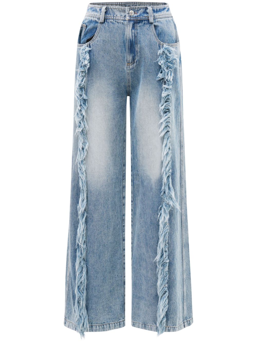 Louis Shengtao Chen High-rise Wide-leg Jeans In 蓝色