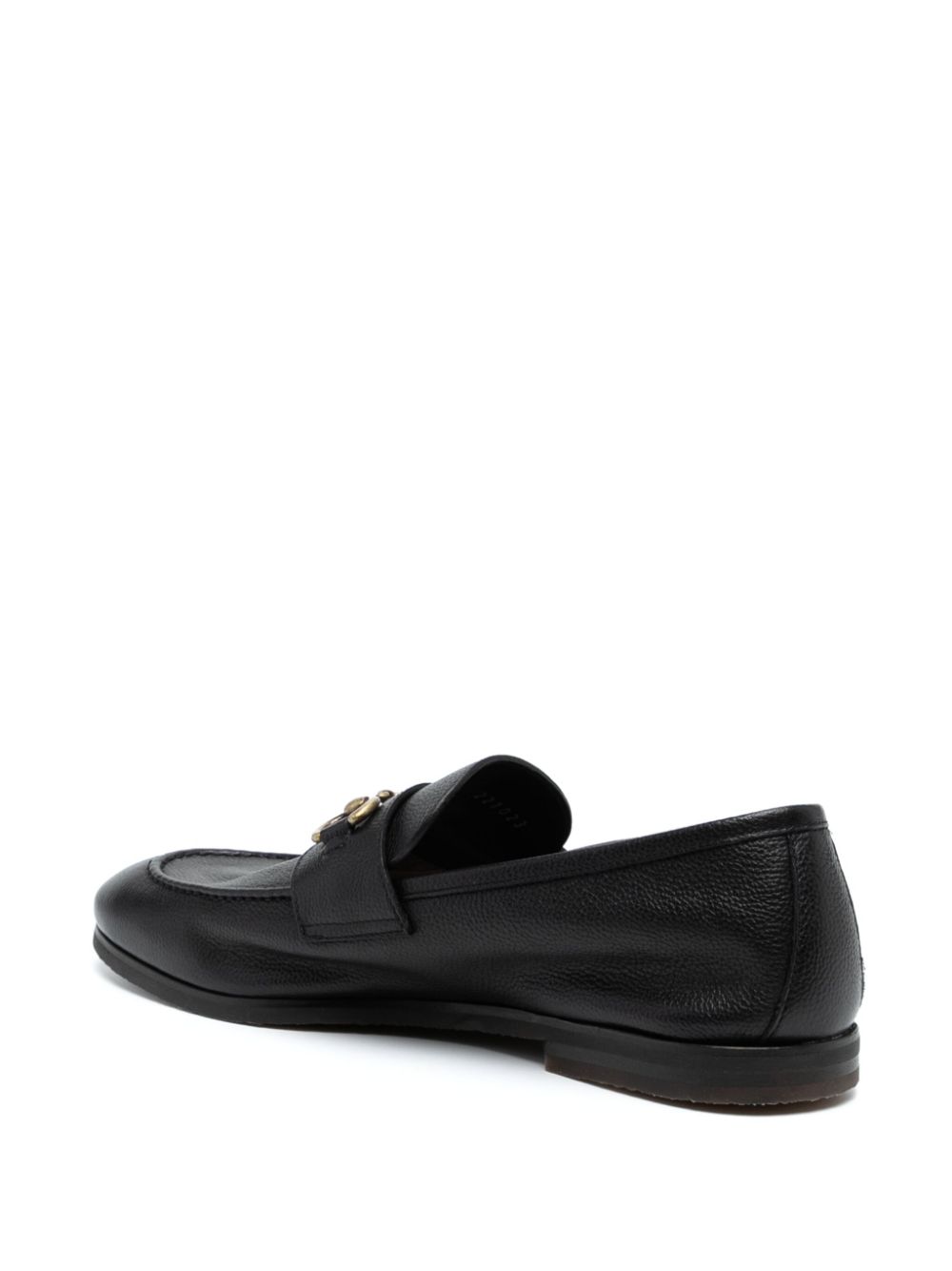 Shop Barrett Ring Leather Loafers In Black