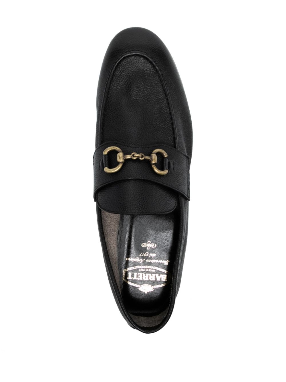 Shop Barrett Ring Leather Loafers In Black