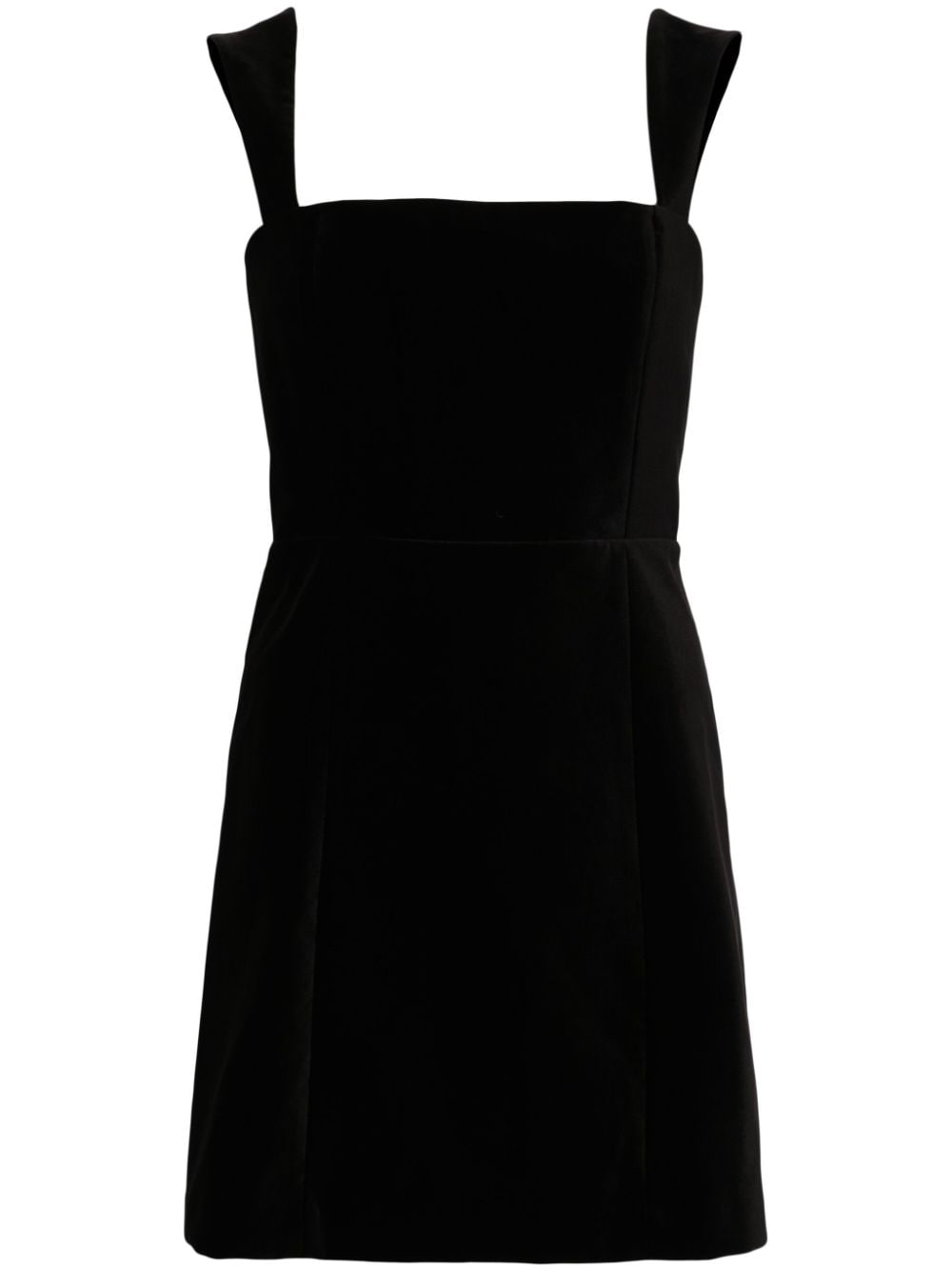 Shop Alice And Olivia Taylum Velvet Minidress In Black