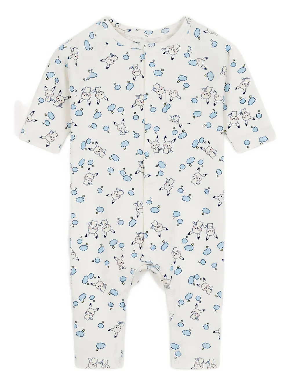 Bonpoint x Pokémon Boris short-sleeve romper | White | Image 1