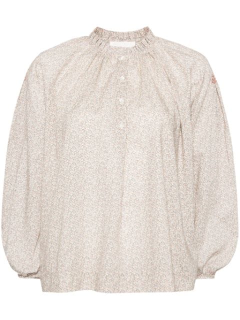 Bonpoint floral-print cotton blouse 